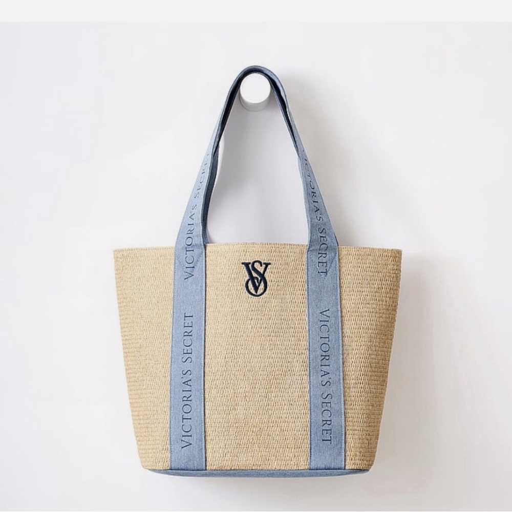 Victoria’s Secret Blue and Tan Tote Bag